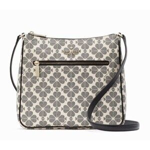 New Kate Spade Signature Spade Flower Swing pack Crossbody Black Multi